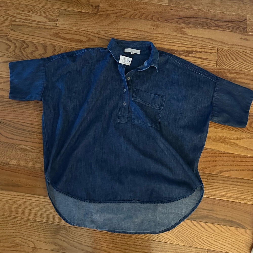 Loft dark denim shirt